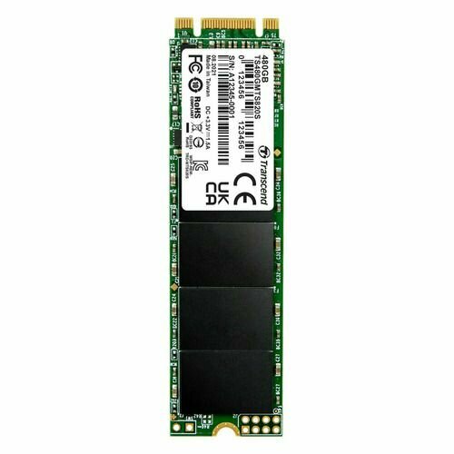 Твердотельный диск 480GB Transcend MTS820, 3D NAND, M.2, SATA III [R/W - 560/520 MB/s]